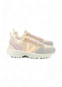 Baskets basses en suède certifié | multicolore "venturi vc suede almond peach-multico"