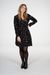Robe midi noire fleurie en lenzing - ceylonaa wild blossom