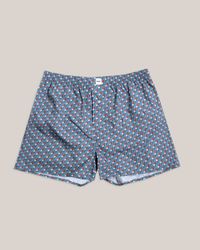 Caleçon bleu à motifs en viscose ecovero - gelati blue