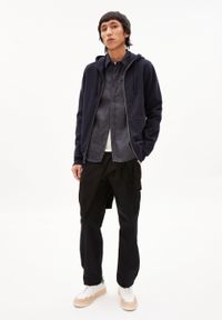 Veste zippée bleu marine en coton bio - gaaston comfort night sky