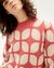 Pull à motifs en laine certifiée | multicolore "wallpaper pink ops knitted sweater" - Thinking Mu