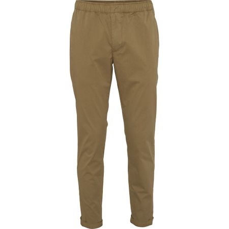 Pantalon beige foncé en coton bio - loose pant