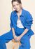 Veste en coton bio | rayé bleu "kicki striped workwear jacket - blue/offwhite" - Nudie Jeans