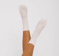 Pack 2 paires chaussettes hautes écru en coton bio - organic striped socks