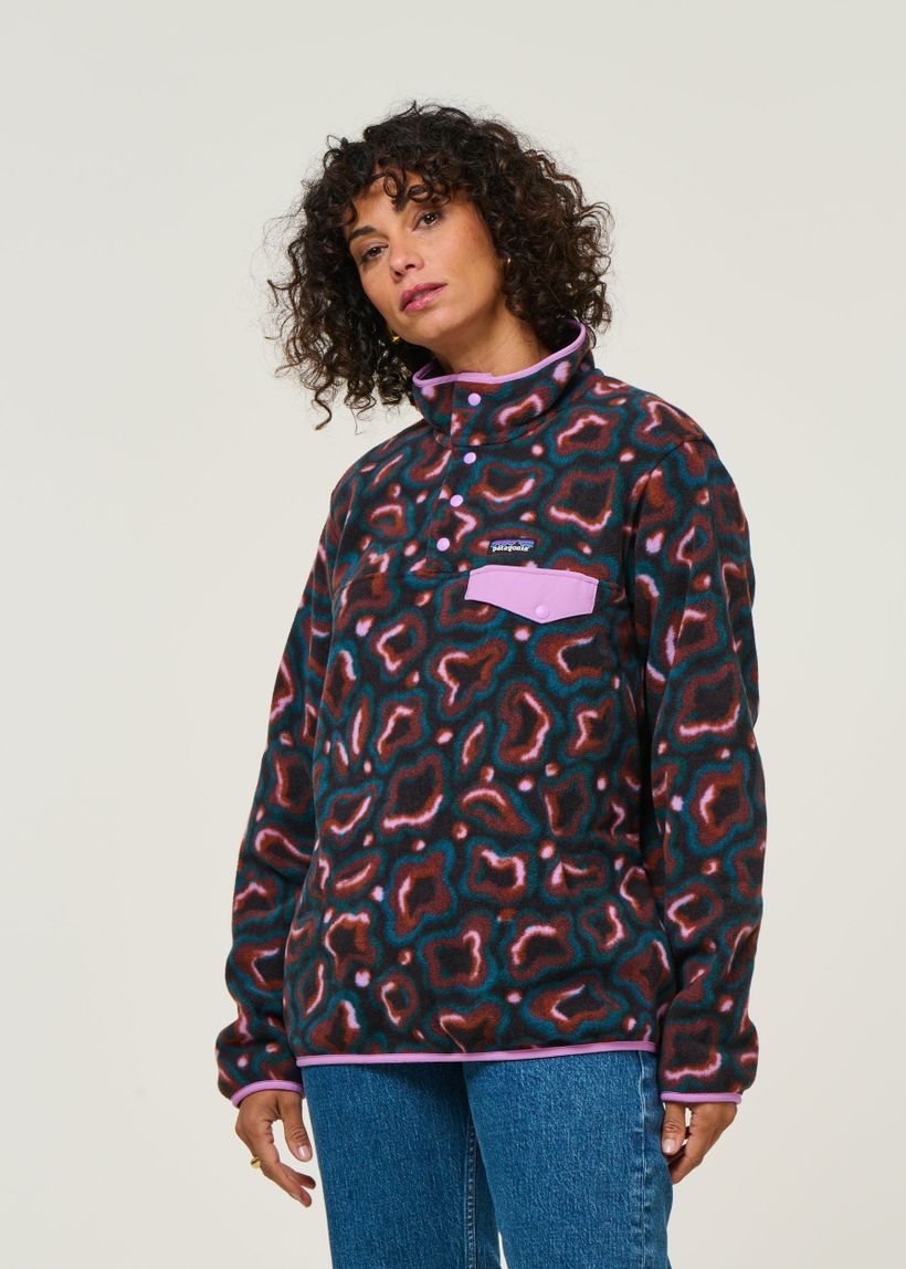 Polaire en matières recyclées | multicolore "w's lw synch snap-t p/o - stva" - Patagonia