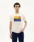 T-shirt blanc imprimé en coton bio - le soleil t-shirt snow white