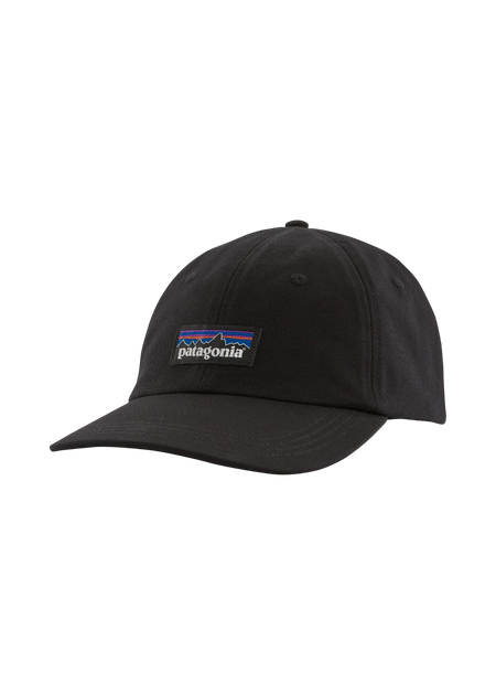 Casquette en coton bio et matière reyclée | noir "p-6 label trad cap - black"