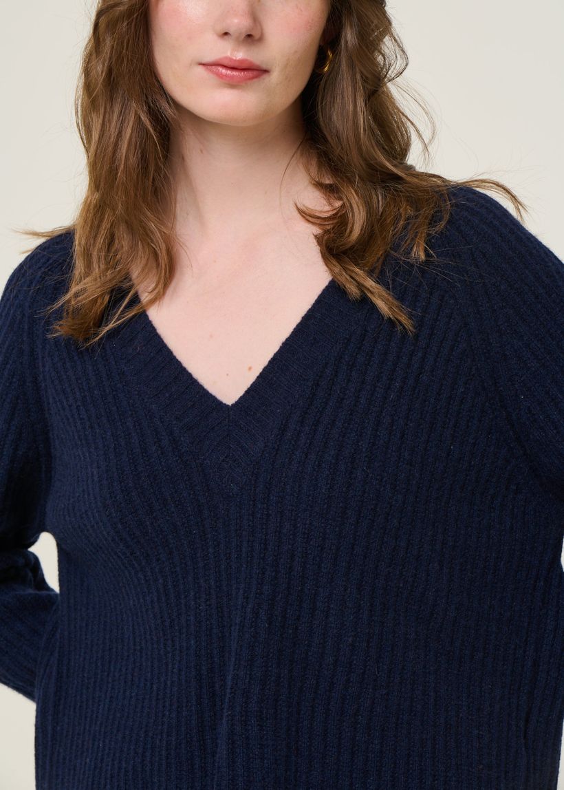 Pull en cachemire recyclé | bleu "manon - blu mora" - Rifò