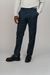 Chino slim bleu nuit en flanelle de coton bio - luca slim flannel chino total eclipse