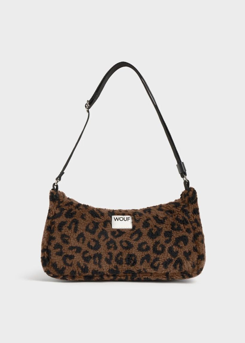 Sac d'épaule matières recyclées | marron "simona shoulder bag - simona" - Wouf