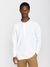 T-shirt boutonné en coton bio | blanc "bo long sleeve henley bright white" - Knowledge Cotton Apparel