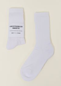 Chaussettes en coton bio | blanc
