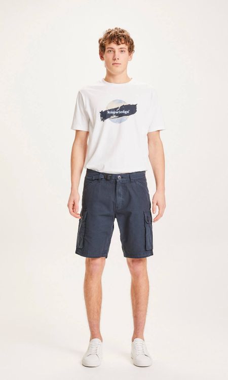 Short cargo bleu nuit en coton bio - trek
