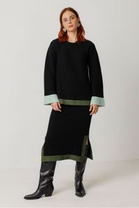 Pull en coton biologique | noir "suéter lihuri black"