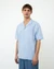 Chemises manches courtes en coton bio | bleu "bowling shirt - dusty blue"