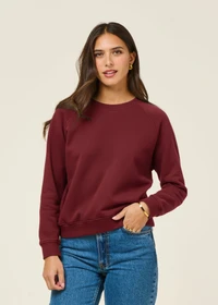 Sweat en coton bio | bordeaux