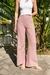 Pantalon ample en coton bio | rose "bubble wide leg pant pink"