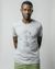 T-shirt gris imprimé en coton bio - how to moka