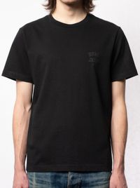 T-shirt noir en coton bio - roy logo tee black