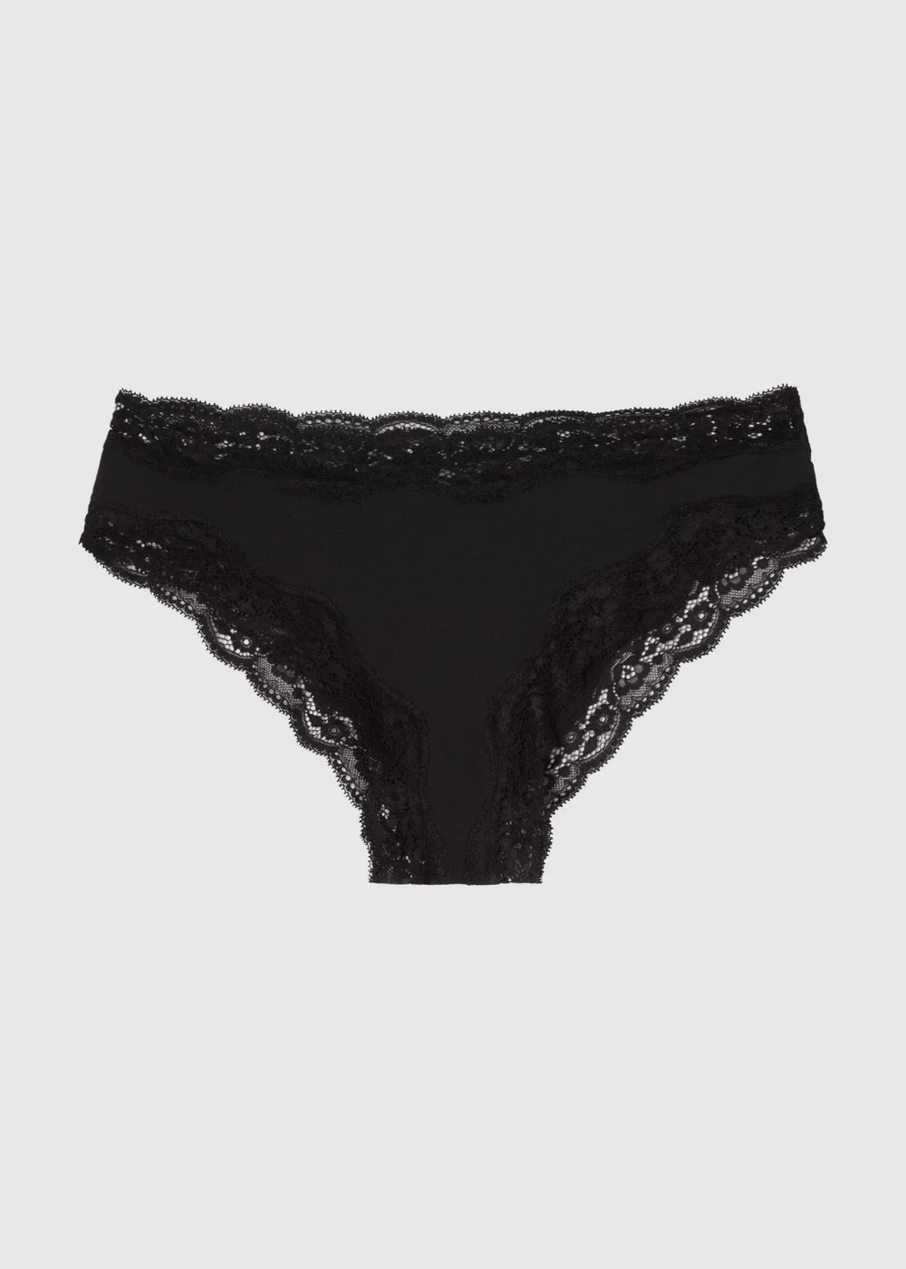 Culotte en coton biologique | noir &quot;micro lace cheeky - black&quot; Understatement