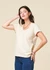 Le t-shirt décolleté ecru - ecru - WeDressFair Essentiels