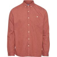 Chemise rouge en coton bio - mélange effet flanelle