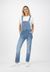 Salopette bleu clair en coton bio et recyclé - jenn dungaree  old stone
