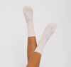 Pack 2 paires chaussettes hautes écru en coton bio - organic striped socks - Organic Basics