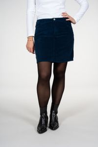 Jupe velours bleu en coton bio - romy