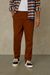 Pantalon chino droit marron en coton recyclé - aldrich cinnamon - Kings of Indigo - 1