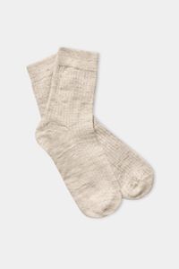 Chaussettes en laine mérinos | beige "merino socks wool white"