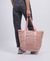 Sac cabas en matière recyclée déperlante | rose "ballet tote bag rose poudré" - Wouf