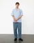 Chemises manches courtes en coton bio | bleu "bowling shirt - dusty blue" - Rotholz