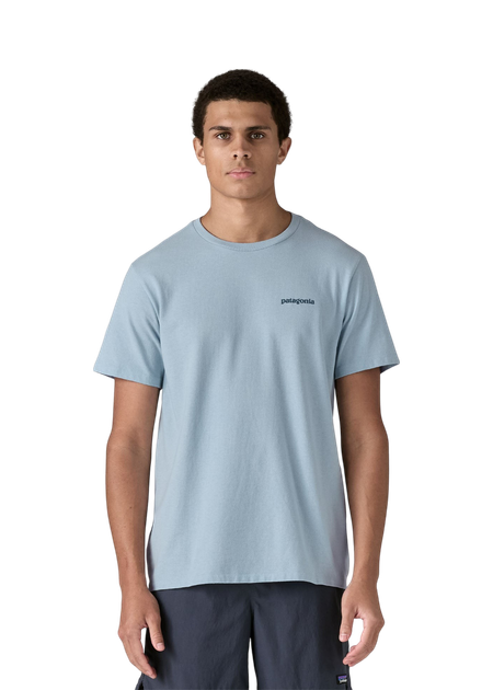 T-shirt en matières recyclées | bleu "fitz roy icon responsibili-tee - fleck blue" - Patagonia