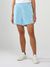 Short éponge bleu ciel en coton bio et matière recyclée - terry elastic airy blue