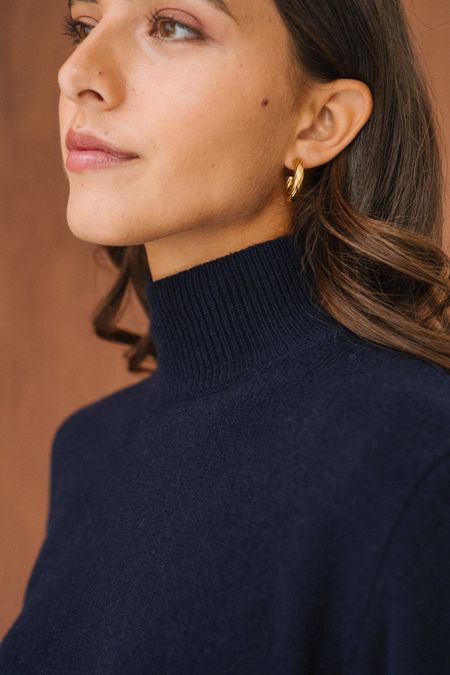 Pull en cachemire recyclé | marine "ada - blu mora" - Rifò