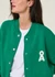 Veste en coton et laine bio | vert "iconic å aalison - emerald green-oatmilk" - Armedangels
