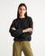Blouse noire en coton bio - boann black