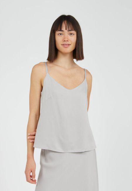Top gris clair en tencel - saade