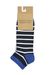 Chaussettes basses bleues rayées en coton bio