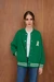 Veste en coton et laine bio | vert "iconic å aalison - emerald green-oatmilk" - Armedangels