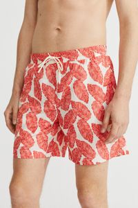 Short de bain à motifs corail recyclé