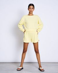 Mini short jaune clair en coton bio - loures faded lemon