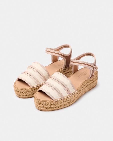 Espadrilles en cuir certifié | beige - Naguisa