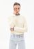 Pull à col rond beige en coton bio - medinaa oatmilk