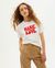 T-shirt blanc imprimé en coton bio - make love t-shirt snow white