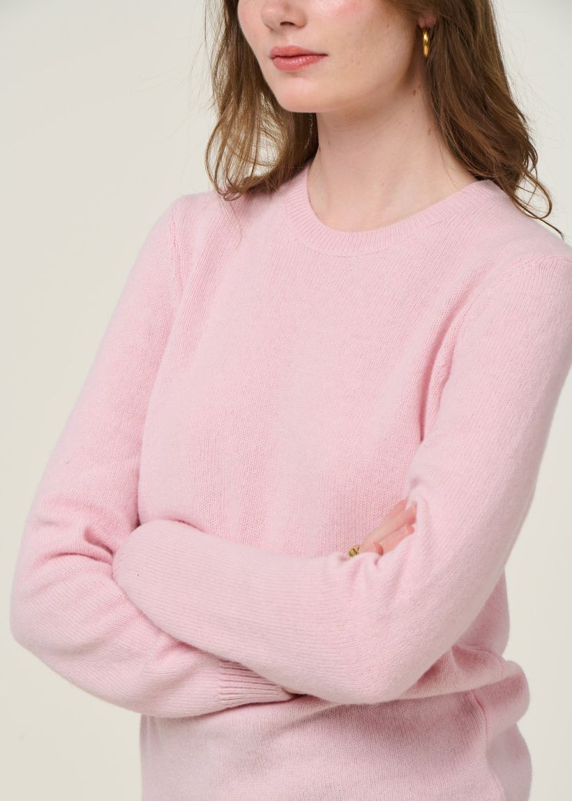 Pull en laine mérinos recyclée | rose "faded pink" - Colorful Standard