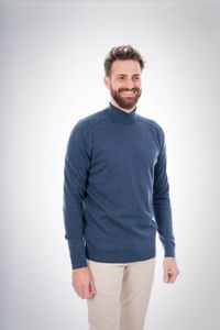 Pull col montant bleu nuit - field