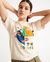 T-shirt imprimé écru en coton bio - the colors - Thinking Mu