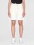 Short en coton bio | blanc à motif brodé "loose fit sweat shorts egret"